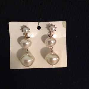 Vintage faux pearl earrings